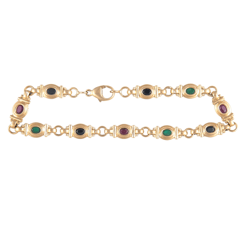 Bracelet Bracelet Saphirs Rubis Emeraudes 58 Facettes JE24