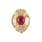 Bague 45 Bague Rubis cabochon Diamants 58 Facettes ALGU21