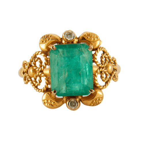 Bague 55 Bague Emeraude Diamants 58 Facettes ALGU19