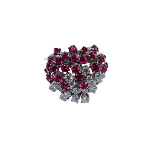 Bague Bague jupe rubis et diamants 58 Facettes