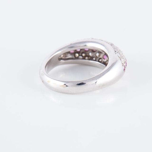 Bague Bague Jonc Saphirs roses Diamants 58 Facettes 1