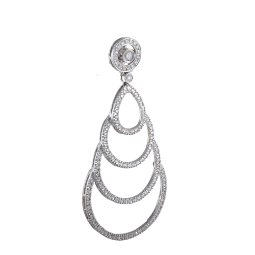 Boucles d'oreilles Boucles d'oreilles Quatre éléments ajourés Diamants 58 Facettes 1