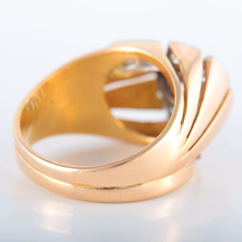 Bague 55 Bague Tourbillon or rose Platine Diamants 58 Facettes 1