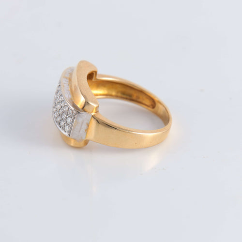 Bague 54 Bague Chevalière pavage 30 Diamants 58 Facettes FM118