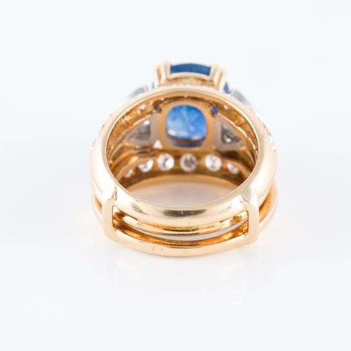 Bague 51 Bague double Saphir Diamants 58 Facettes HS20818