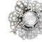 Broche Broche Fleur or et platine sertie de diamants. 58 Facettes 30165