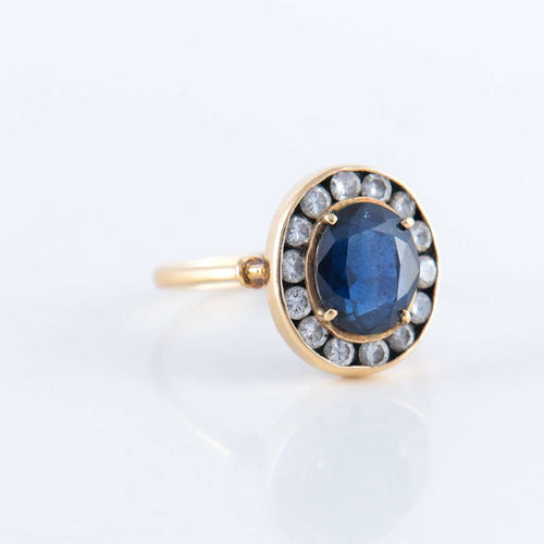 Bague 51.5 Bague Marguerite Saphir Diamants 58 Facettes 1