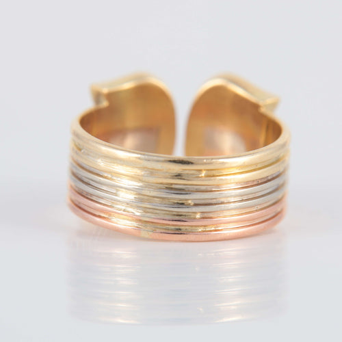 Bague Bague Double C Trois Ors 58 Facettes 1