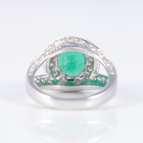 Bague Bague Jonc Emeraude Diamants 58 Facettes