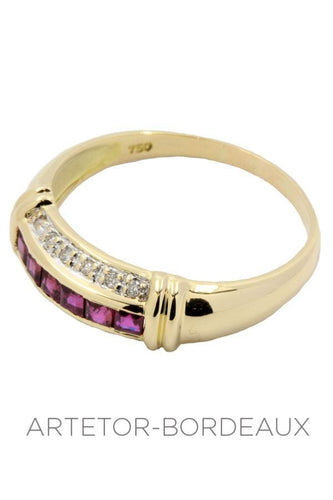 Bague 61 Bague rubis et diamants 58 Facettes 30251