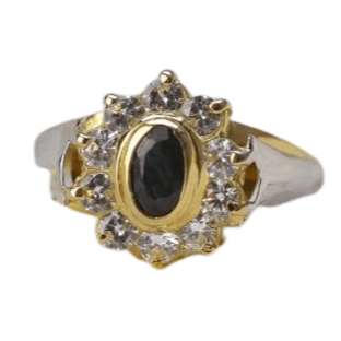 Bague Bague Marguerite Saphir et palmettes 58 Facettes Ref1707