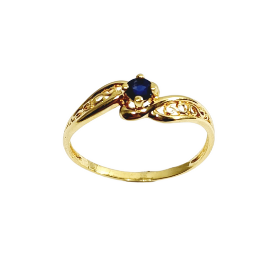 Bague 54 Bague Or jaune Saphir 58 Facettes