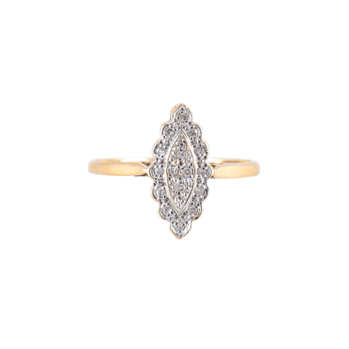 Bague 54 Bague Marquise deux ors 58 Facettes JE200