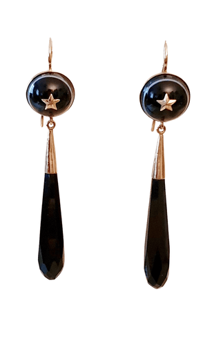 Boucles d'oreilles Boucles d'oreilles Or jaune Onyx Agate 58 Facettes