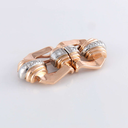 Broche Double clip Diamants 58 Facettes 1