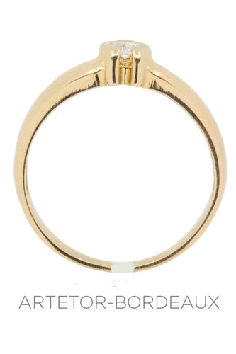 Bague 56 Solitaire moderne diamant 0.08 carat 58 Facettes 35351