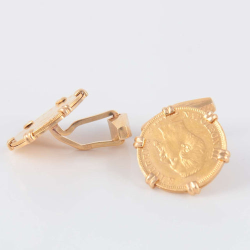 Boutons de manchette Boutons de manchette Porte-pièce 10 Francs 58 Facettes 1