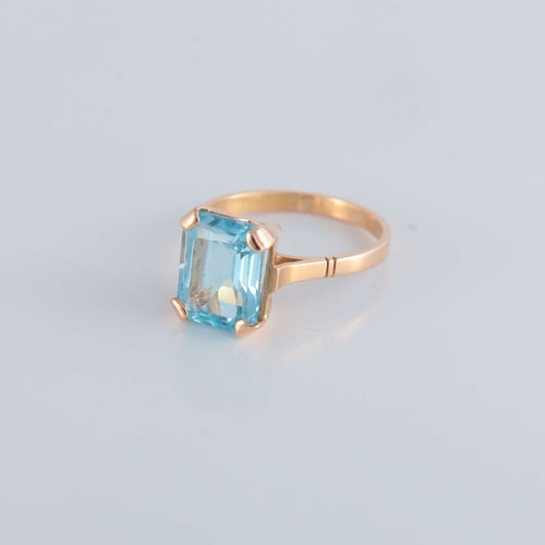 Bague Bague Topaze bleue 58 Facettes