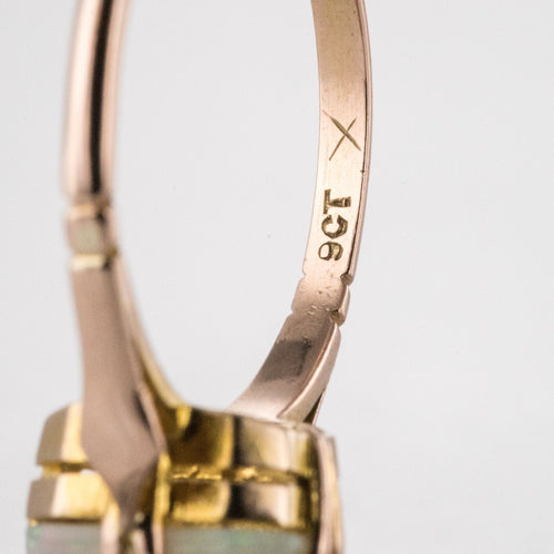 Bague 55 Bague ancienne opale solitaire 58 Facettes 19-471-48