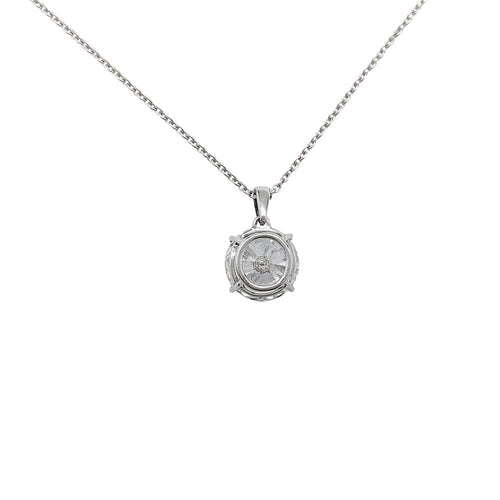 Pendentif Pendentif diamant 4,37 carats, chaîne en or blanc. 58 Facettes 30605