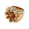 Bague 52 Bague chevalière en or jaune et citrine. 58 Facettes 30026