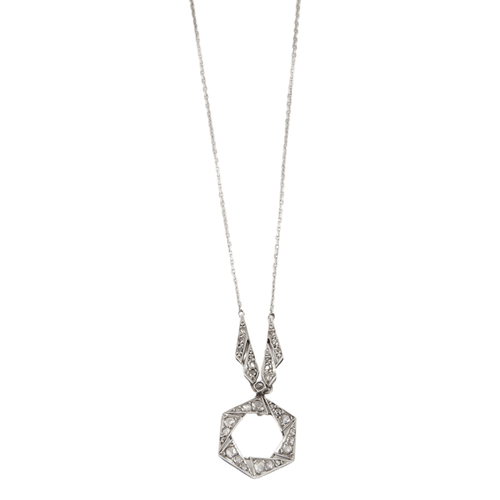 Collier Collier en platine, diamant 58 Facettes