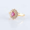 Bague 53 Bague Marguerite Saphir Rose Diamants 58 Facettes