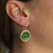 Boucles d'oreilles Boucles d'oreilles dormeuses intailles et cristaux pierre verte 58 Facettes SO029