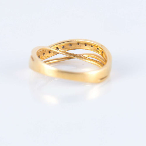 Bague 54 Bague Alliance deux ors Diamants 58 Facettes JE257