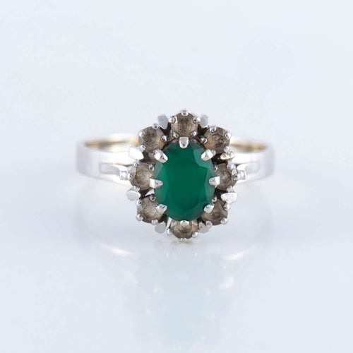 Bague 58 Bague Marguerite pierre verte 58 Facettes 144