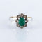 Bague 58 Bague Marguerite pierre verte 58 Facettes 144