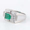 Bague Bague Tank Emeraude Diamants 58 Facettes 1