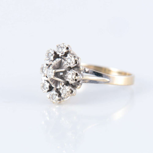 Bague 50.5 Bague Marguerite pierres blanches 58 Facettes JE255