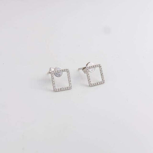 Boucles d'oreilles Clous d'oreilles Carrés Diamants 58 Facettes 1