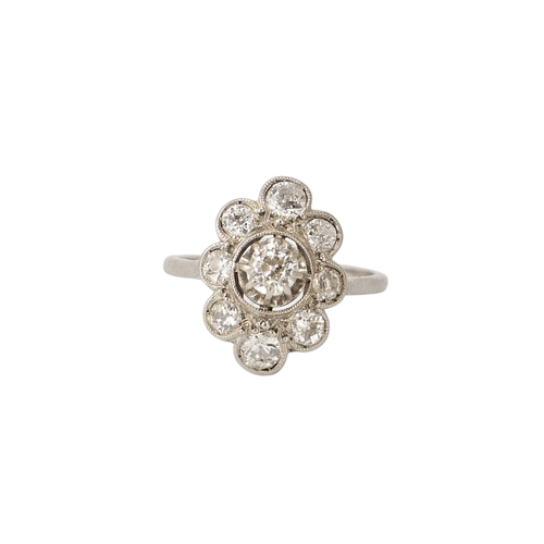 Bague Bague Marguerite Diamants Platine 58 Facettes LOT 3577