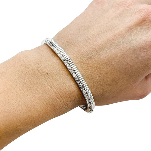 Bracelet Bracelet Boucheron "Quatre Radiant" en or blanc et diamants. 58 Facettes 30223