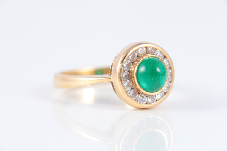 Bague 52 Bague Emeraude Cabochon 58 Facettes 1