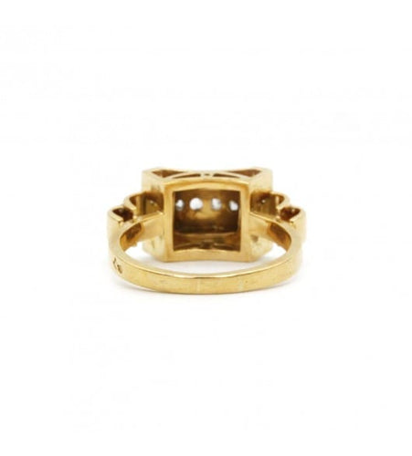 Bague 53 Bague Tank Or, Platine Et Diamants 58 Facettes 220268R