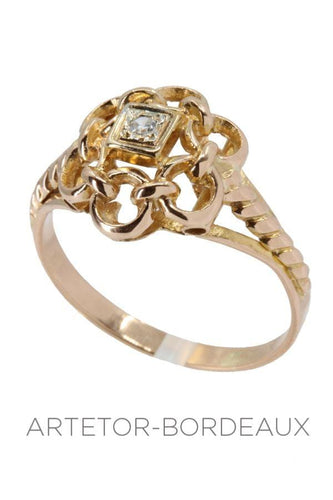 Bague 54 Bague diamant années 50' 58 Facettes 33151