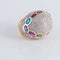 Bague 51 Bague Boule Pavage Diamants et pierres fines 58 Facettes FM96