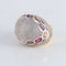 Bague 51 Bague Boule Pavage Diamants et pierres fines 58 Facettes FM96