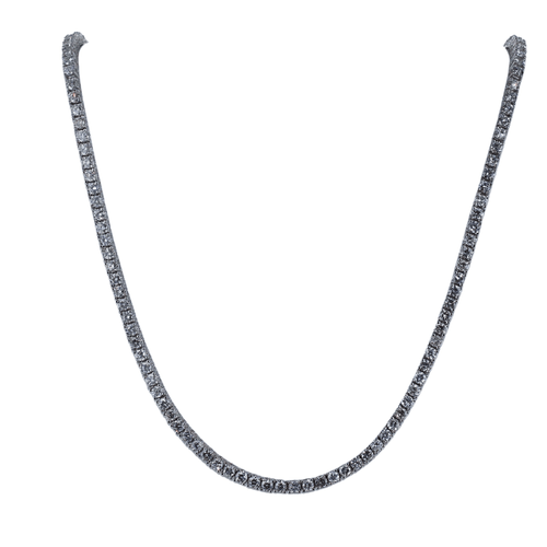 Collier Collier Or blanc Rivière de Diamants 58 Facettes