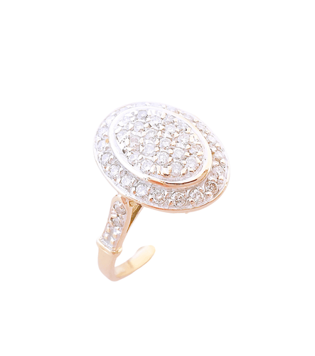 Bague 59.5 Bague Diamants Or Deux Tons 58 Facettes AA 1521