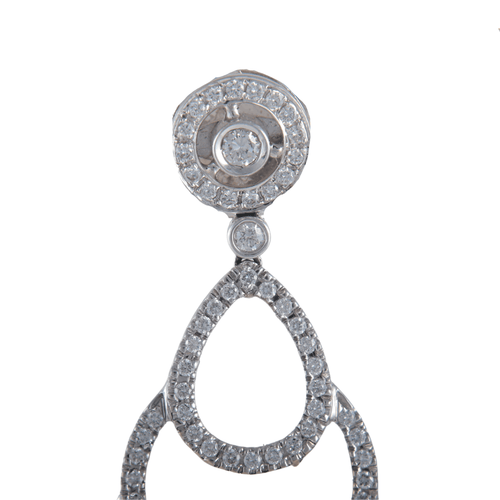 Boucles d'oreilles Boucles d'oreilles Quatre éléments ajourés Diamants 58 Facettes 1