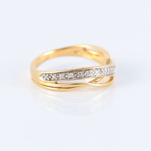 Bague 54 Bague Alliance deux ors Diamants 58 Facettes JE257