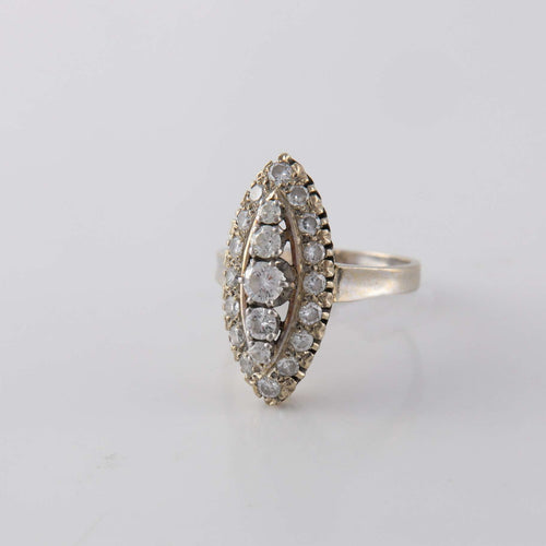 Bague Bague Marquise pavage Diamants 58 Facettes 1