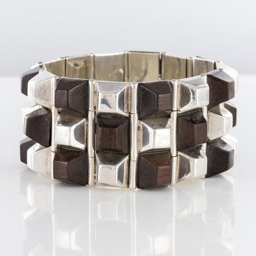 Bracelet Bracelet argent et bois de rose 58 Facettes 20-019