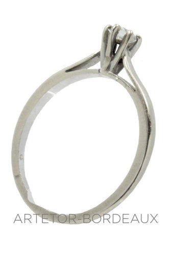 Bague 50 Solitaire moderne 0.10 carat 58 Facettes 9801