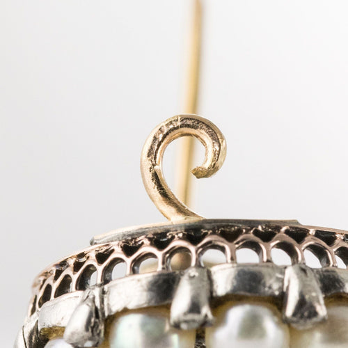 Broche Broche ancienne ronde perles fines et diamants 58 Facettes 20-389