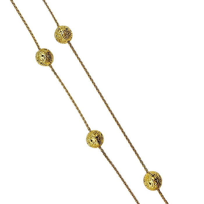 Collier Sautoir Ilias Lalaounis, or jaune. 58 Facettes 30333